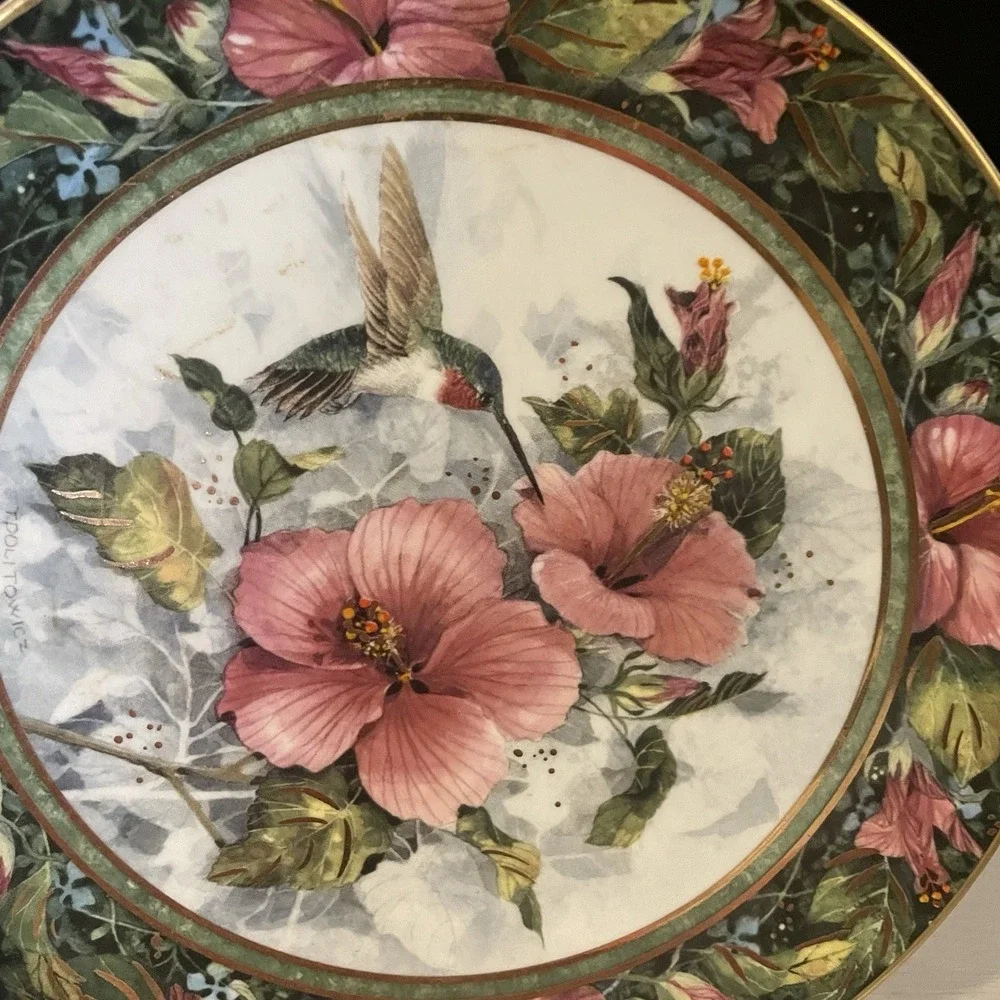 Royal Doulton Franklin Mint The Imperial Hummingbird Plate‎ T. Politowicz